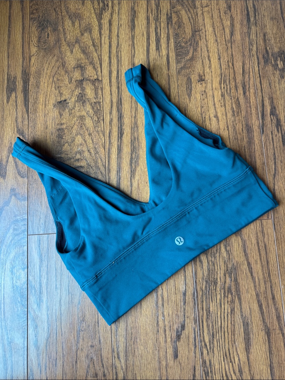 lululemon athletica Teal V-Neck sports bra